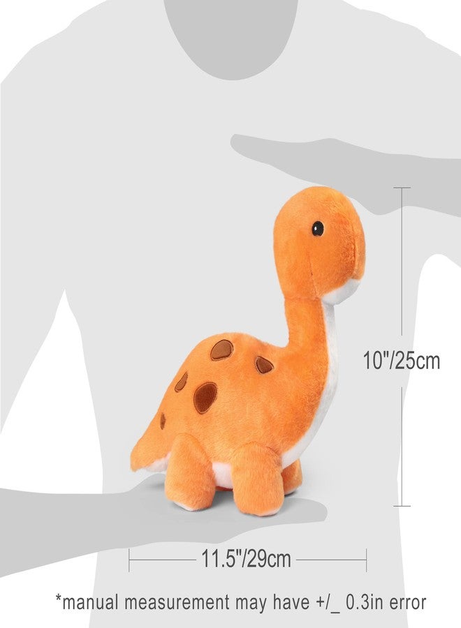 Benben Dinosaur Stuffed Animal, 11.5” Dino Plush Toys, Cute Plushies for Kids, Brachiosaurus, Baby Shower, Easter Decorations, Orange - Image 5